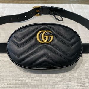 GG Marmont Matelasse Leather Belt Bag